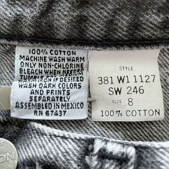 Vintage Sasson Women's Sz 8 80s Black Acid Wash High Rise High Waist Mom Jeans - Picture 5 of 7